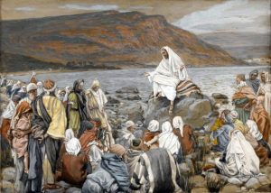Jesus teaching by the seaside